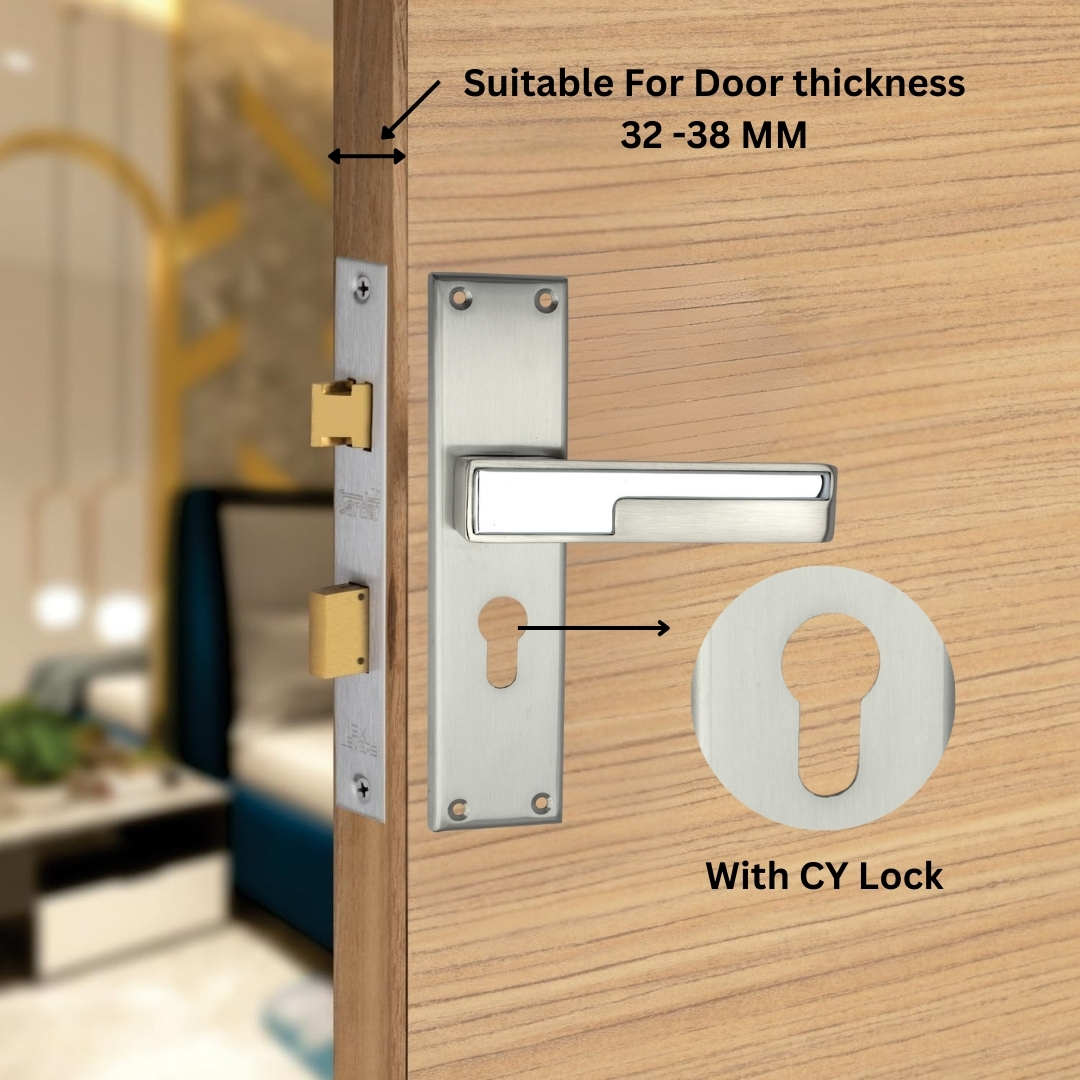 Georgia Mortise Lockset – Main Door Lock Handle Set | 7″ Plate, Key and Knob Cylinder Lock (60mm) | Mortise Lockset Main Door and Doors 3 Keys, Antique - Image 4