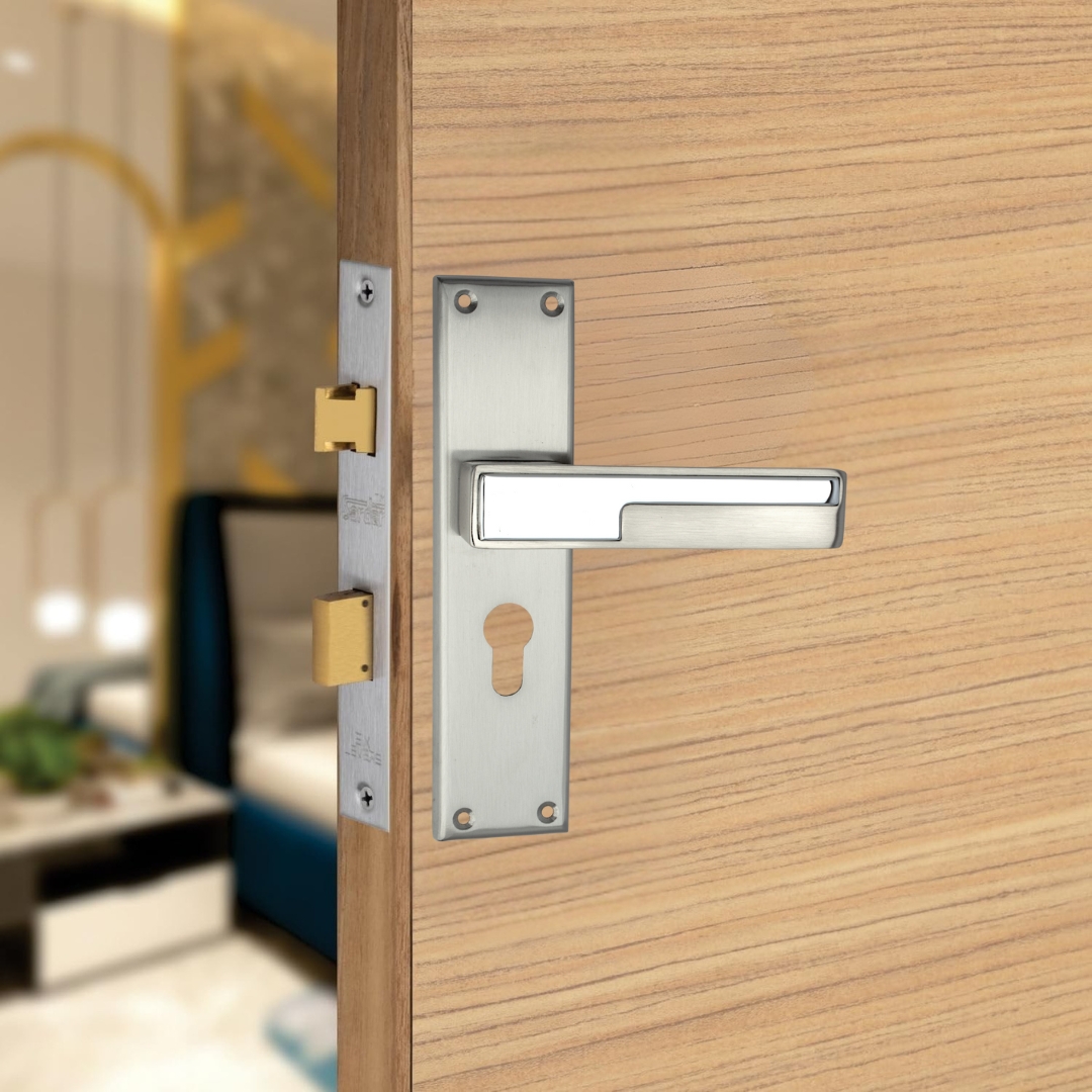 Georgia Mortise Lockset – Main Door Lock Handle Set | 7″ Plate, Key and Knob Cylinder Lock (60mm) | Mortise Lockset Main Door and Doors 3 Keys, Antique